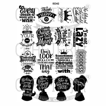 Crafteria Empowerment Designs Insert Sheet (Transparent Sheet) IS342
