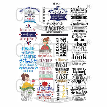 Crafteria Teachers Day Designs Insert Sheet (Transparent Sheet) IS343