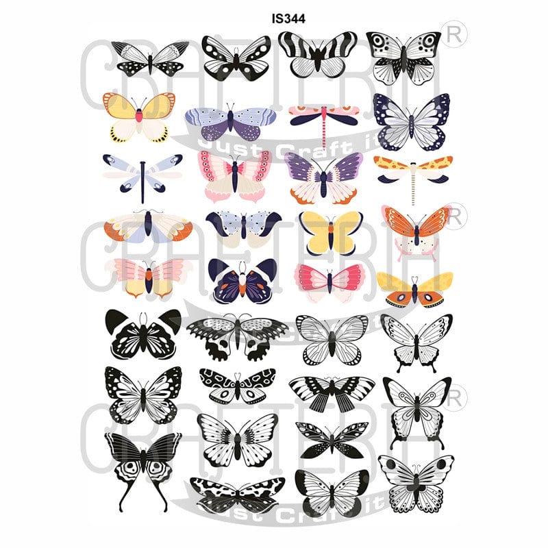 Crafteria Butterfly Designs Insert Sheet (Transparent Sheet) IS344
