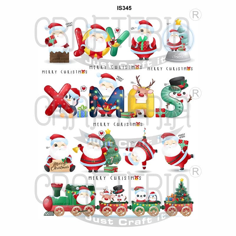Crafteria Christmas Designs Insert Sheet (Transparent Sheet) IS345