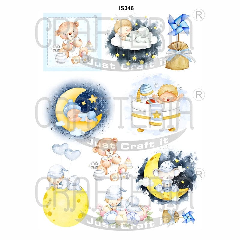 Crafteria Sleepy Babies Designs Insert Sheet (Transparent Sheet) IS346