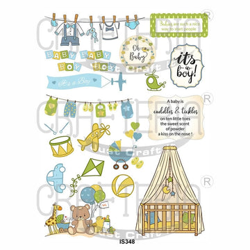 Crafteria Baby Boy Designs Insert Sheet (Transparent Sheet) IS348