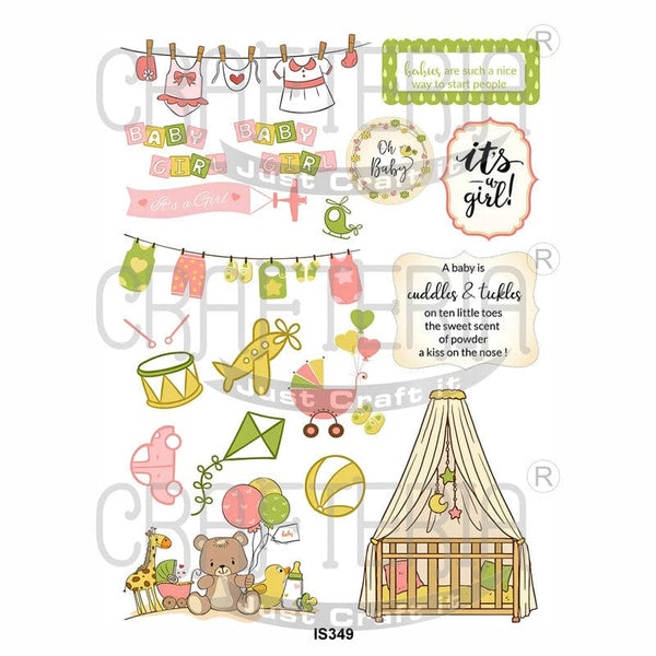 Crafteria Baby Girl Designs Insert Sheet (Transparent Sheet) IS349
