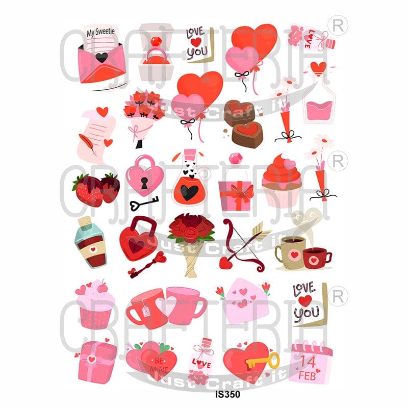 Crafteria Valentine Designs Insert Sheet (Transparent Sheet) IS350