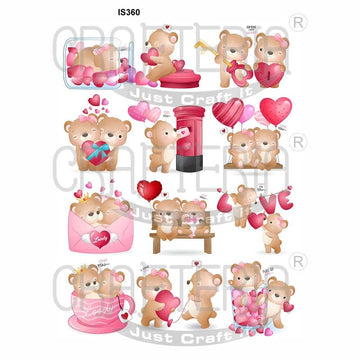 Crafteria Teddy Love Designs Insert Sheet (Transparent Sheet) IS360