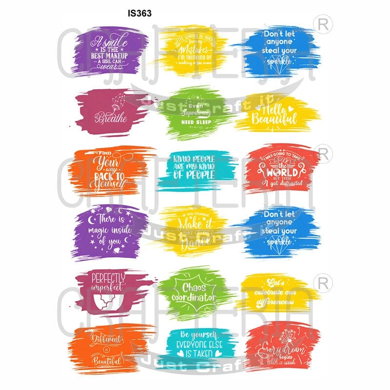 Crafteria Motivational Quotes Designs Insert Sheet (Transparent Sheet) IS363