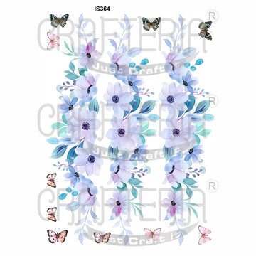 Crafteria Floral Butterfly Designs Insert Sheet (Transparent Sheet) IS364
