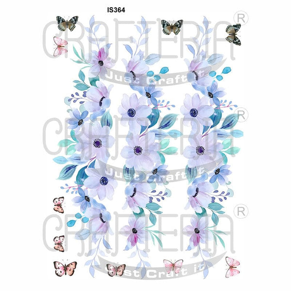 Crafteria Floral Butterfly Designs Insert Sheet (Transparent Sheet) IS364