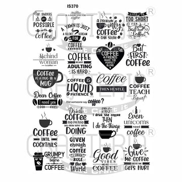 Crafteria Coffee Designs Insert Sheet (Transparent Sheet) IS370