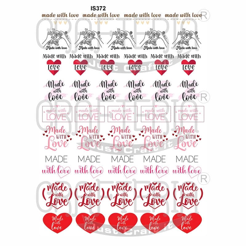 Crafteria Love Designs Insert Sheet (Transparent Sheet) IS372
