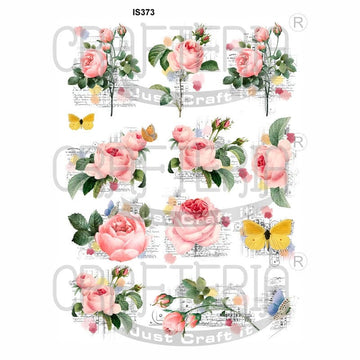 Crafteria Floral Designs Insert Sheet (Transparent Sheet) IS373
