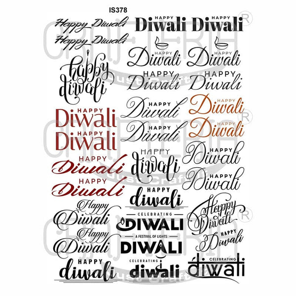 Crafteria Happy Diwali Designs Insert Sheet (Transparent Sheet) IS378