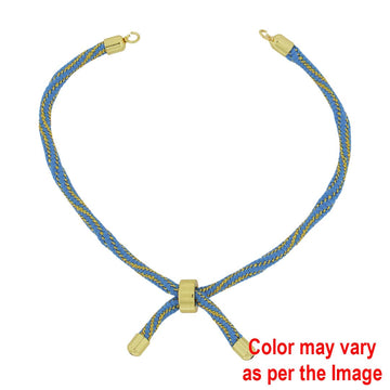 Crafteria Blue Colour And Gold Rope Bracelet With Adjustable Clasp