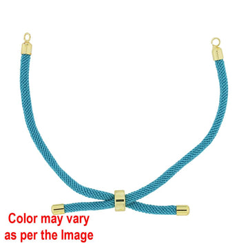 Crafteria Blue Colour And Gold Rope Bracelet With Adjustable Clasp