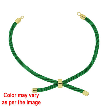 Crafteria Green Colour And Gold Rope Bracelet With Adjustable Clasp