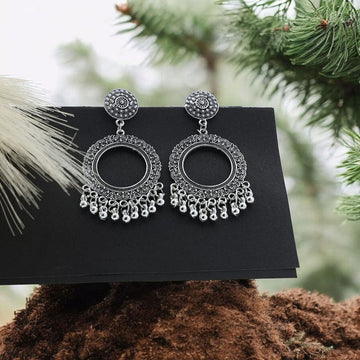 Crafteria Oxidized Silver Jhumka Design 1
