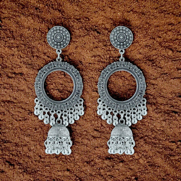 Crafteria Oxidized Silver Jhumka Design 8
