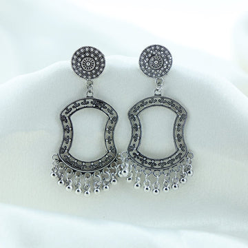 Crafteria Oxidized Silver Jhumka Design 18