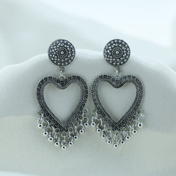 Crafteria Oxidized Silver Jhumka Design 24