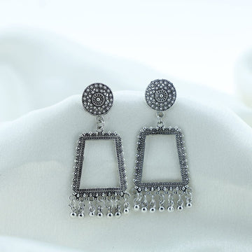 Crafteria Oxidized Silver Jhumka Design 26