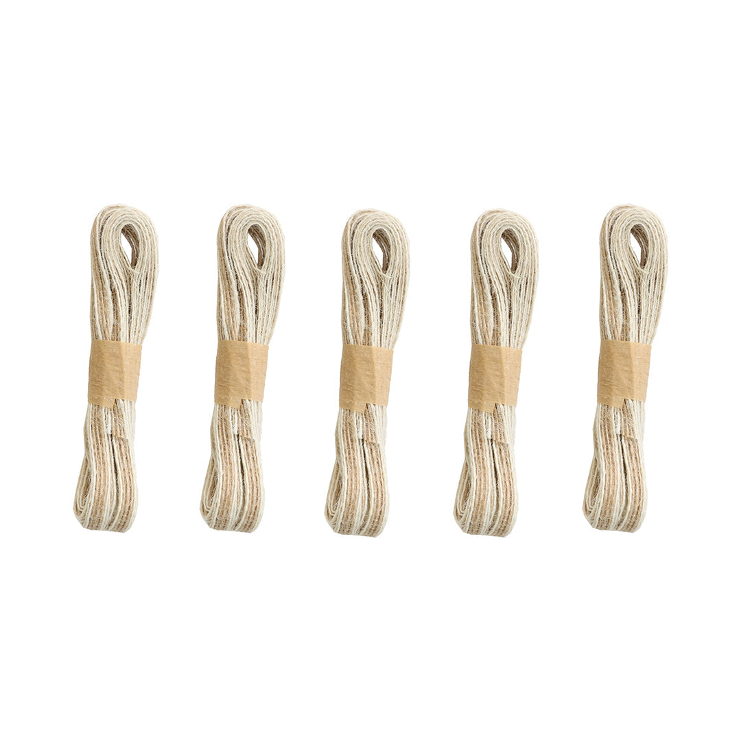 Crafteria White & Natural Twine Thread Bundles