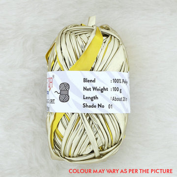 Crafteria Light Gold Metallic T-Shirt Yarn