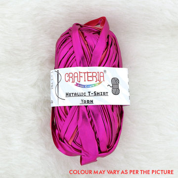 Crafteria Magenta Metallic T-Shirt Yarn