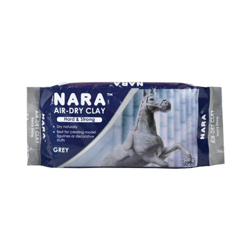Crafteria Grey NARA Air-Dry Clay (Hard & Strong) 500g, Black