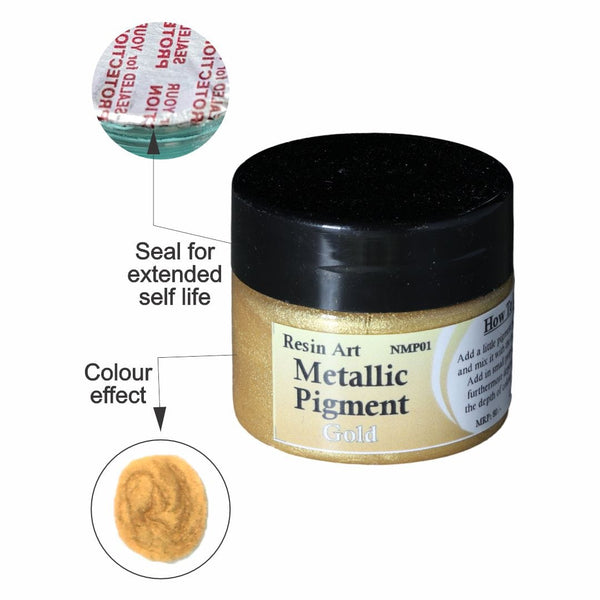 JUST CRAFT IT METALLIC RESIN PIGMENT Gold Metallic Pigment
