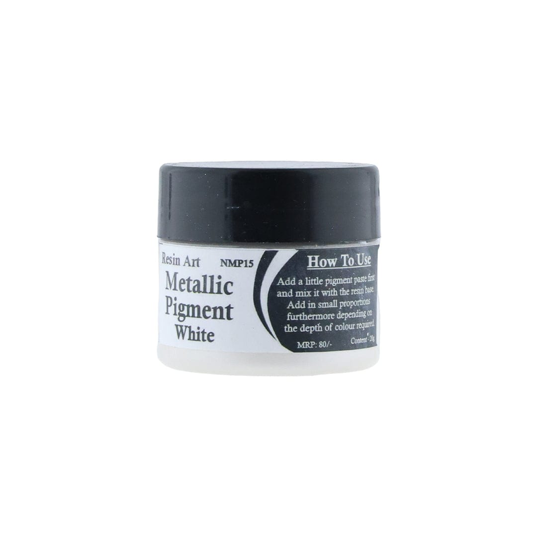 JUST CRAFT IT METALLIC RESIN PIGMENT White Metallic Pigment
