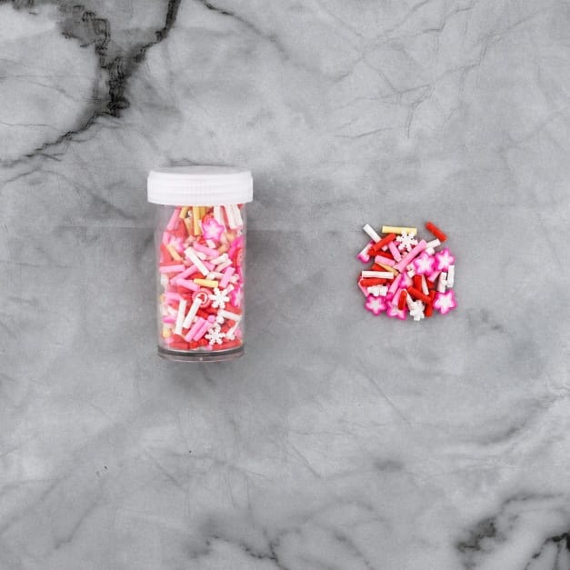 Rainbow India Pink Red & White Mixed Craft Sprinkles