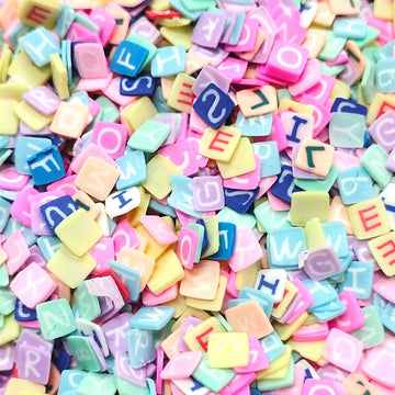 My Store Square Alphabet Shape Polymer Chips