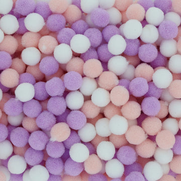 Crafteria Pink & Purple Monochrome 1 Cm Pom Pom Heavy