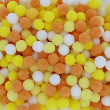 Crafteria Orange & Yellow Monochrome 1 Cm Pom Pom Heavy