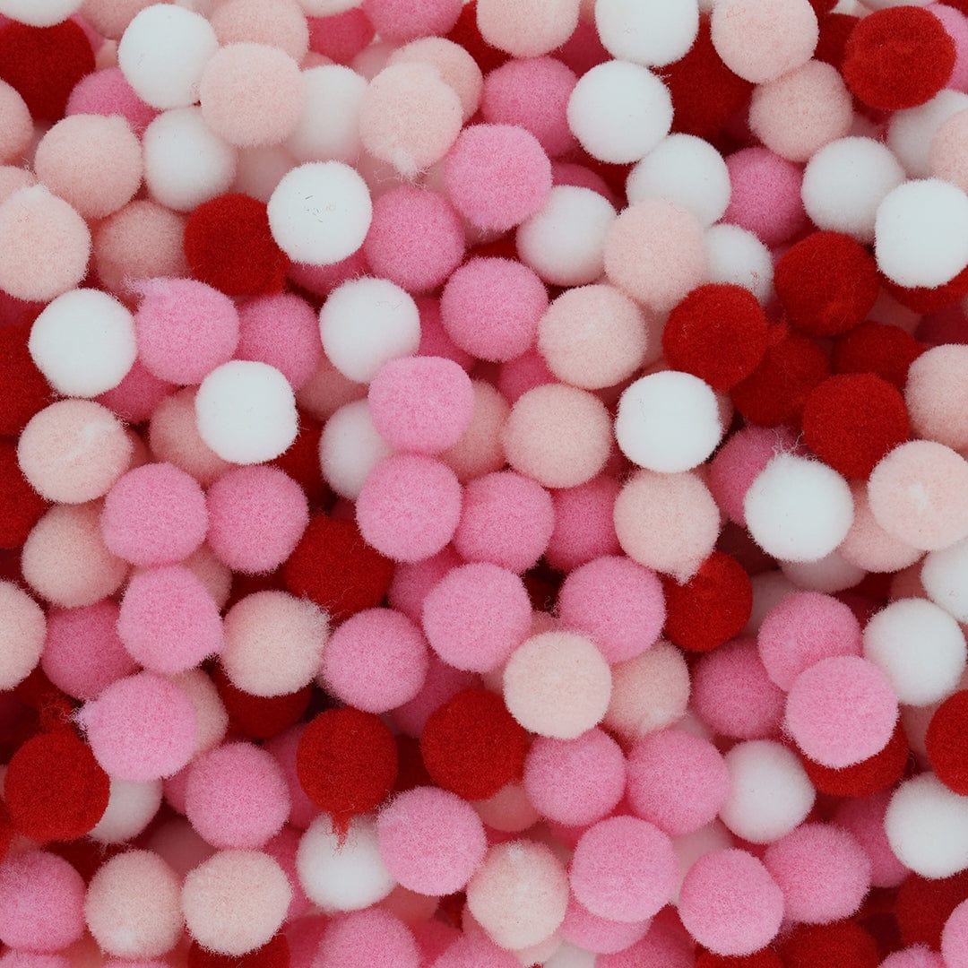 Crafteria Red & Pink Monochrome 1 Cm Pom Pom Heavy