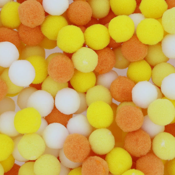 Crafteria Orange & Yellow Monochrome 2 Cm Pom Pom Heavy