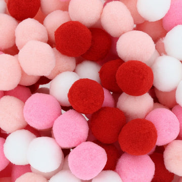 Crafteria Red & Pink Monochrome 3 Cm Pom Pom Heavy