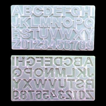 My Store Silicon Mould ABCD ALPHABET WITH HOLE MOULD