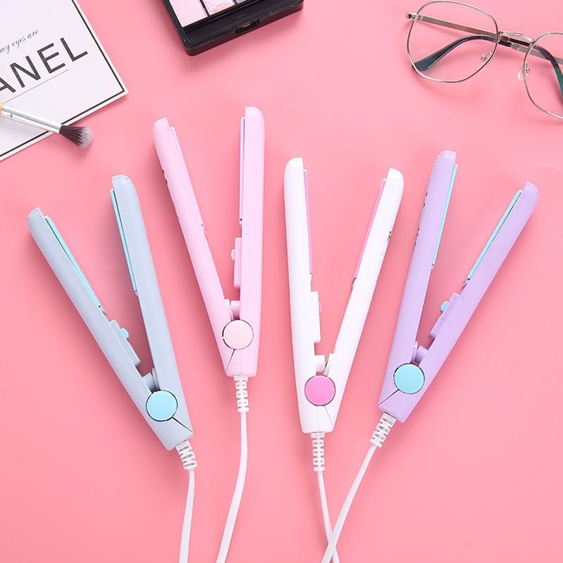 Crafteria Portable Mini Hair Straightener Compact Flat Iron for Bangs, Resin Projects, Pipe Cleaner Shaping & Bag Sealing