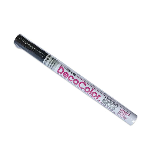 MARVY UCHIDA SILVER (Liquid Silver) Deco Color Fine Line Opaque paint Marker
