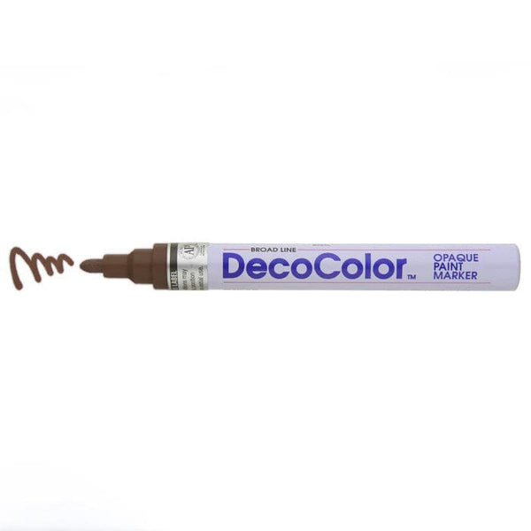 MARVY UCHIDA DARK BROWN Deco Color Broad Line Opaque paint Marker