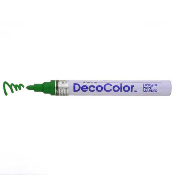 MARVY UCHIDA GREEN Deco Color Broad Line Opaque paint Marker