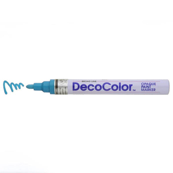 MARVY UCHIDA LIGHT BLUE Deco Color Broad Line Opaque paint Marker