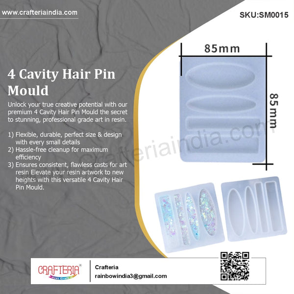 My Store Silicon Mould 4 Cavity Hair Pin Mould