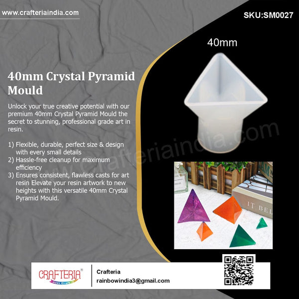 My Store Silicon Mould 40Mm Crystal Pyramid Mould