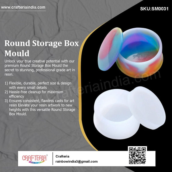 My Store Silicon Mould Round Storage Box Mould