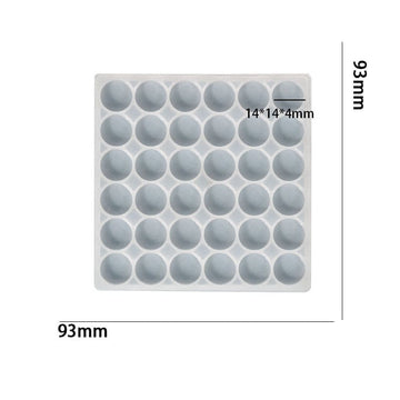My Store Silicon Mould 36 Cavity Round Mosaic Mould For Recasting & Lippan Art