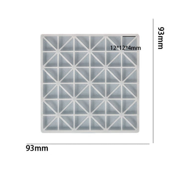 My Store Silicon Mould 72 Cavity Triangle Mosaic Mould For Recasting & Lippan Art
