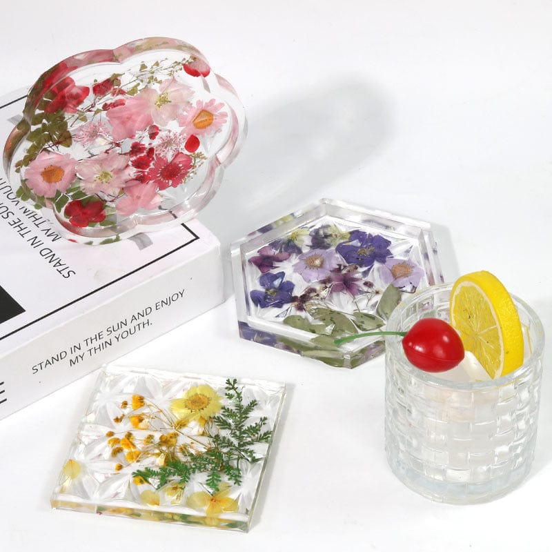 My Store Silicon Mould Flower Textured Coaster Mould