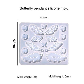 My Store Silicon Mould 16 Cavity Butterfly Keychain & Pendant Mould